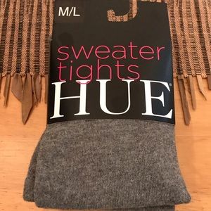 NWT Hue brand gray sweater tights in M/L